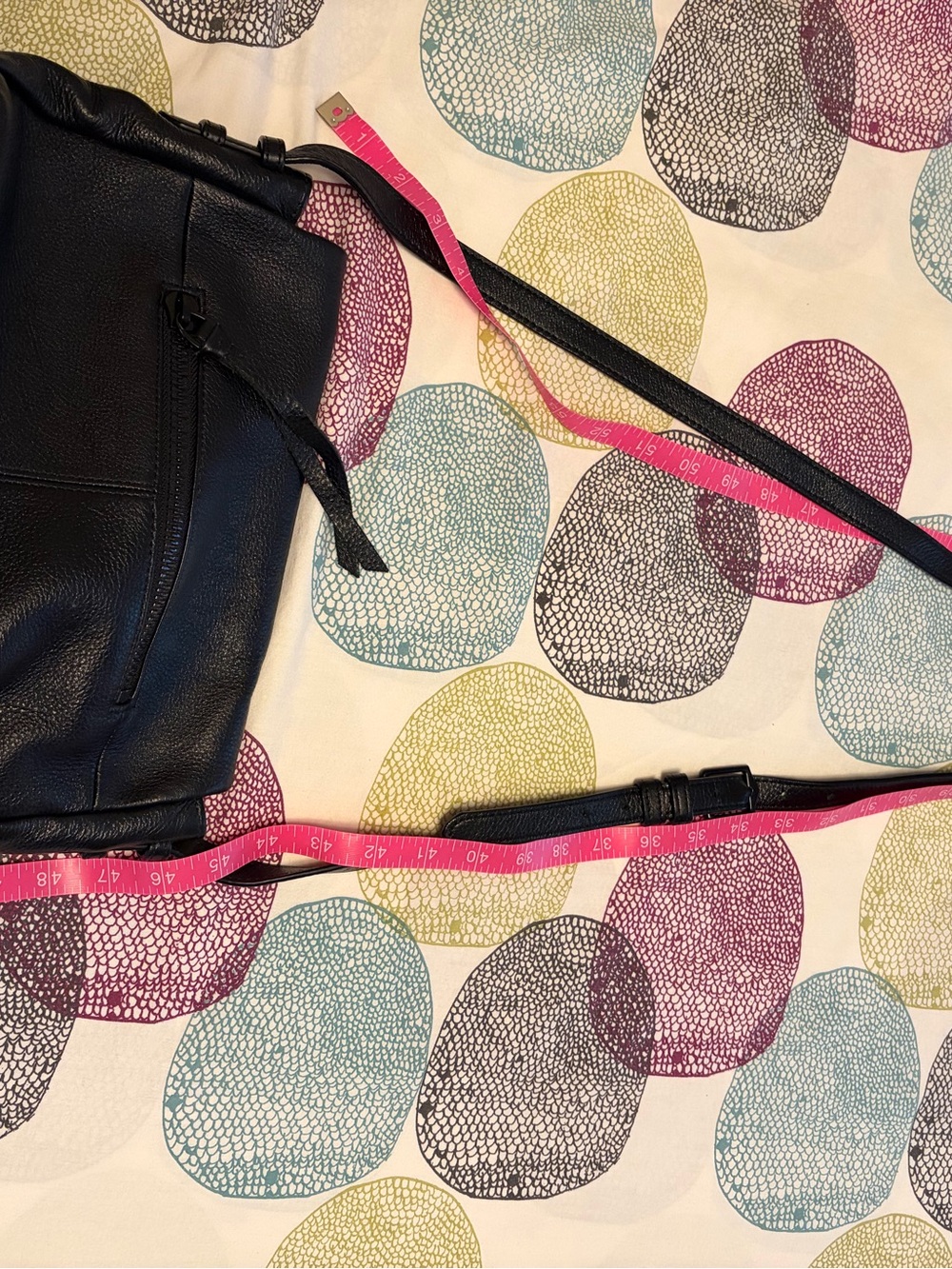 Aimee Kestenberg Black Pebbled Leather Fold-Over Crossbody - Picture 8 of 8